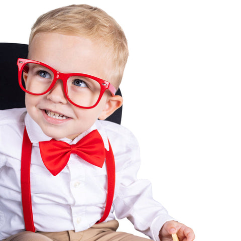 Toddlers Neon Suspender, Bowtie, & Glasses Accessory Set