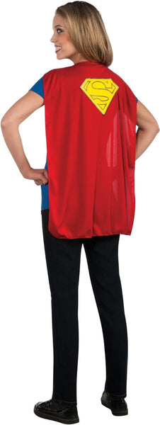 Womens Supergirl T-Shirt and Cape Set