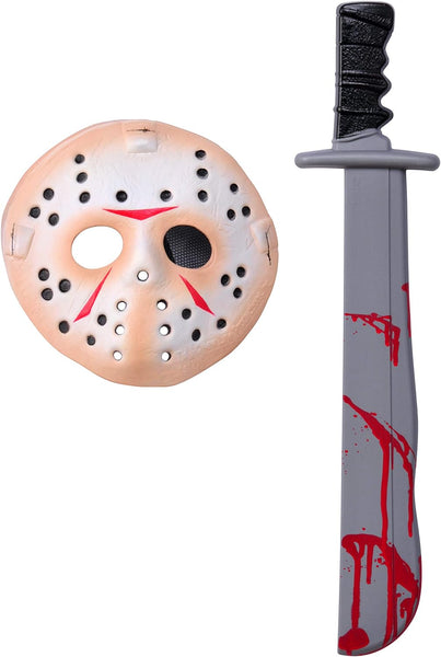 Friday the 13th Jason Voorhees Mask and Machete Kit