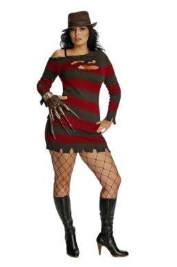 Womens Plus Size Nightmare on Elm Street Miss Freddy Krueger Costume