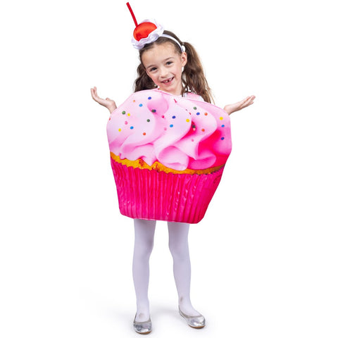 Girls Sweet Sugar Pink Cupcake Costume