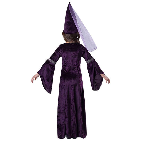 Girls Purple Medieval Princess Costume