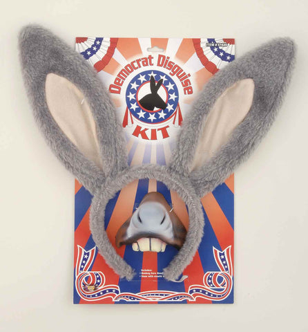 Democrat Donkey Ears and Nose Set - HalloweenCostumes4U.com - Accessories
