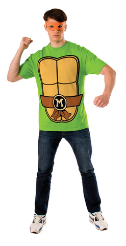 Adults Michaelangelo Ninja Turtles Costume Top - HalloweenCostumes4U.com - Adult Costumes