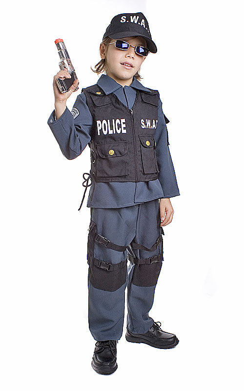 Kids/Toddlers SWAT Police Officer Costume - HalloweenCostumes4U.com - Kids Costumes