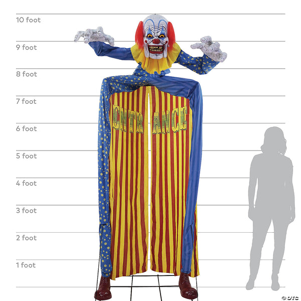 10 ft. Looming Clown Archway Animated Halloween Prop Decoration - HalloweenCostumes4U.com - Decorations