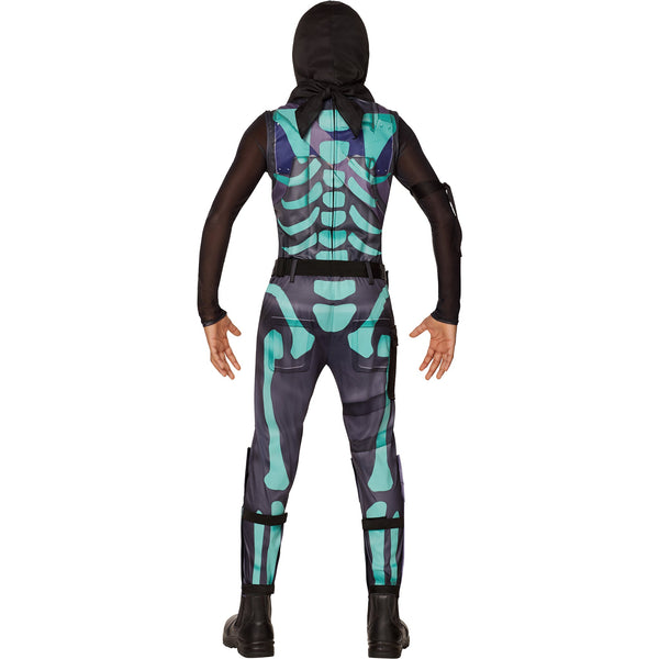 Kids Fortnite Skull Trooper Costume with Glow in the Dark Mask - HalloweenCostumes4U.com - Kids Costumes