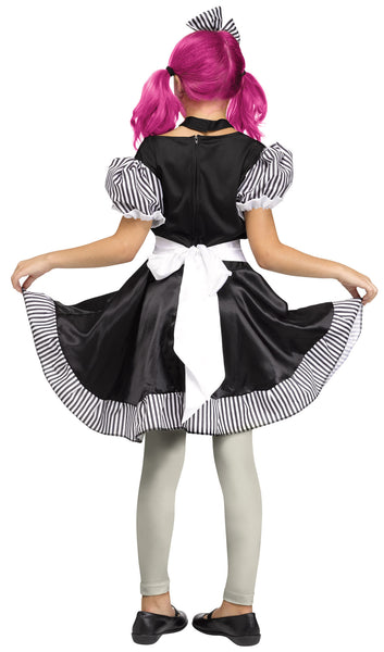 Girls Broken Goth Doll Costume