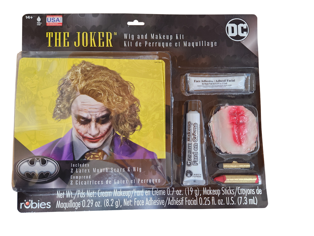 Kit de maquillage et perruque Batman Joker Deluxe