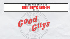 Calcomanía de vinilo termoadhesiva con el logotipo de Good Guys