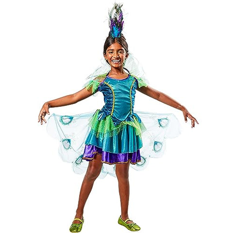Girls Peacock Costume - HalloweenCostumes4U.com - Kids Costumes