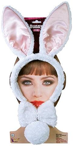 White Bunny Rabbit Costume Accessory Kit - HalloweenCostumes4U.com - Costume Props & Accessories