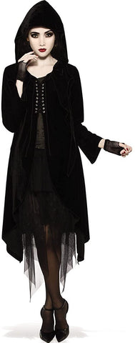 Womens Black Lace Up Hooded Costume Robe - Rubies Costumes & Accessories - HalloweenCostumes4U.com - Adult Costumes