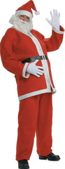 Traje de Papá Noel promocional de franela con barba y bigote