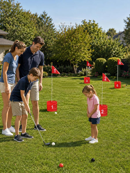 NJ RENTAL ONLY - 6-Hole Bucket Golf Game Set Rental