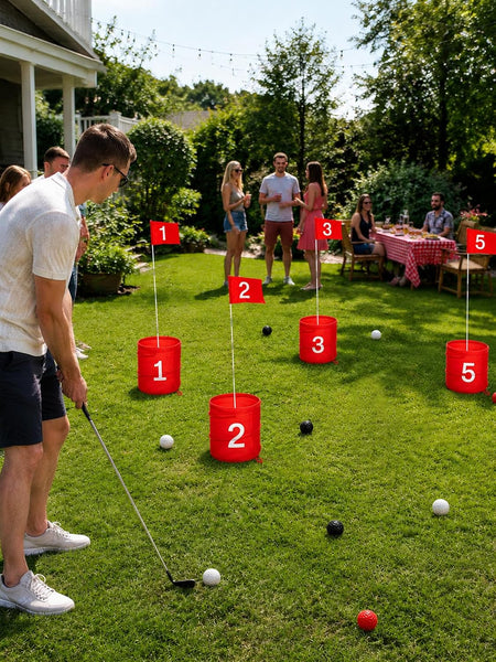 NJ RENTAL ONLY - 6-Hole Bucket Golf Game Set Rental