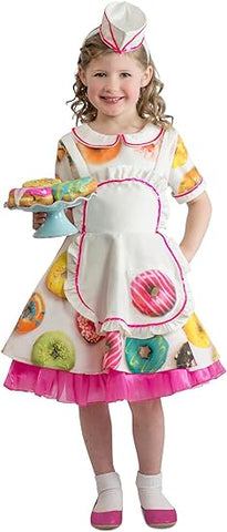 Girls Donut Waitress Costume - HalloweenCostumes4U.com - Kids Costumes