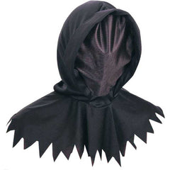 Masque à capuche noir pour costume caché