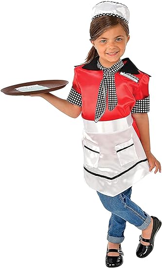 Girls 50s Waitress Dressup Set - HalloweenCostumes4U.com - Costume Props & Accessories