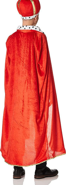 Adults Royal King Red Robe & Crown Set - HalloweenCostumes4U.com - Adult Costumes
