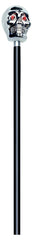 48-Inch Silver Skull Walking Cane Costume Prop Accessory