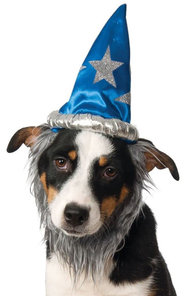 Pets Wizard Hat with Beard Costume Accessory - HalloweenCostumes4U.com - Pet Costumes & Accessories