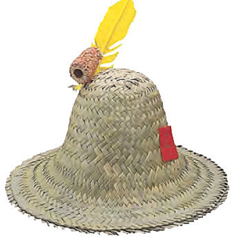 Straw Farmer Hillbilly Harvest Hat with Corncob Pipe Costume Accessory - HalloweenCostumes4U.com - Costume Props & Accessories