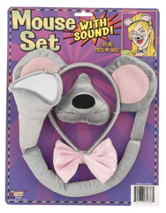 Gray Mouse Costume Accessory Kit with Sound Effects