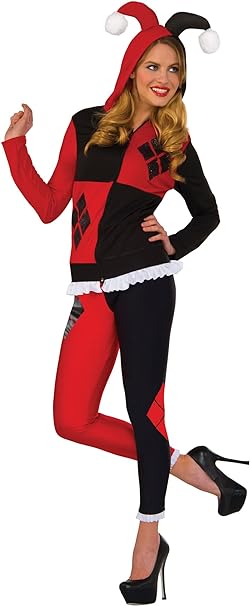 Women's Batman Harley Quinn Fitted Hoodie - Rubies Costumes & Accessories - HalloweenCostumes4U.com - Adult Costumes