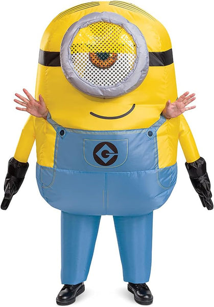 Costume gonflable Minion Stuart pour adultes, Moi, moche et méchant