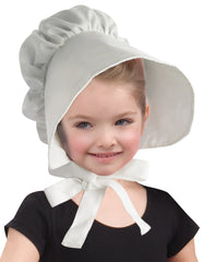 Accesorio de disfraz de sombrero con cofia blanca colonial