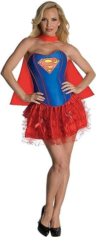 Women's or Teen's Supergirl Corset Costume - HalloweenCostumes4U.com - Adult Costumes