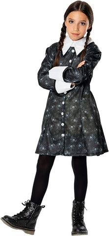 Girls Addams Family Wednesday Addams Dress Costume - HalloweenCostumes4U.com - Kids Costumes