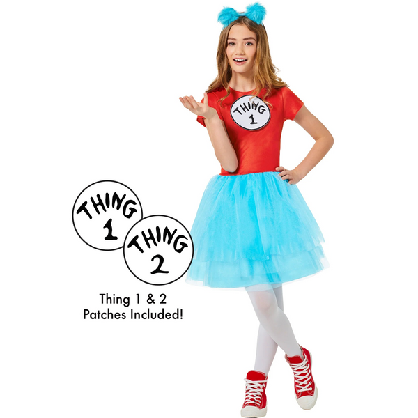 Girls Dr. Seuss Thing 1 & 2 Costume