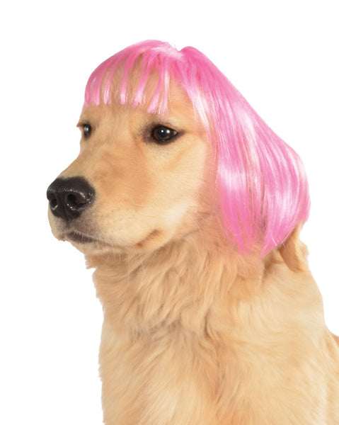 Pets Hot Pink Short Bob Wig Costume Accessory - HalloweenCostumes4U.com - Pet Costumes & Accessories