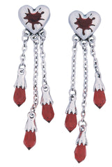 Boucles d'oreilles en forme de cœur saignant Wicked Gems Accessoire de bijouterie fantaisie