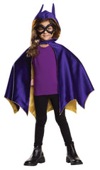 Conjunto de disfraz de Batgirl con capucha y máscara de DC Comics para niñas