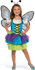 Girls Glittery Blue Butterfly Costume