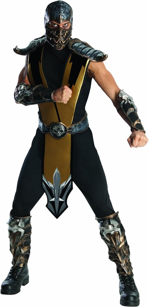 Mens Mortal Kombat Deluxe Scorpion Costume - Rubies Costumes & Accessories - HalloweenCostumes4U.com - Adult Costumes