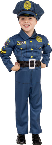 Boys Deluxe Muscle Chest Top Cop Police Officer Costume - HalloweenCostumes4U.com - Kids Costumes