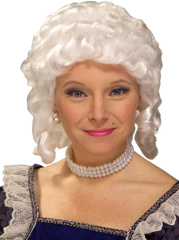 White Colonial Woman Wig