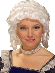 Perruque blanche pour femme coloniale