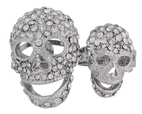 Wicked Gems Silver Skulls Ring Costume Jewelry Accessory - Rubies Costumes & Accessories - HalloweenCostumes4U.com - Accessories