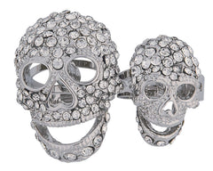 Bague en argent avec tête de mort Wicked Gems - Accessoire de bijouterie fantaisie