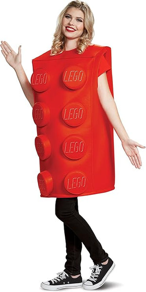 Déguisement de brique Lego rouge pour adulte
