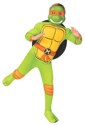 Boys Nickelodeon Retro Classic Teenage Mutant Ninja Turtles Michelangelo Costume - HalloweenCostumes4U.com - Kids Costumes