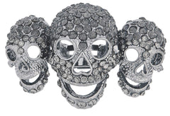 Wicked Gems Grey Skulls Ring Costume Jewelry Accessory