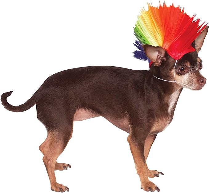 Pets Rainbow Mohawk Costume Wig - Rubies Costumes & Accessories - HalloweenCostumes4U.com - Pet Costumes & Accessories