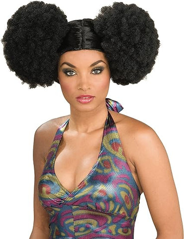 Black Afro Puff Wig - HalloweenCostumes4U.com - Costume Props & Accessories