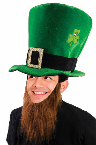 St. Patrick's Day Leprechaun Top Hat with Red Beard